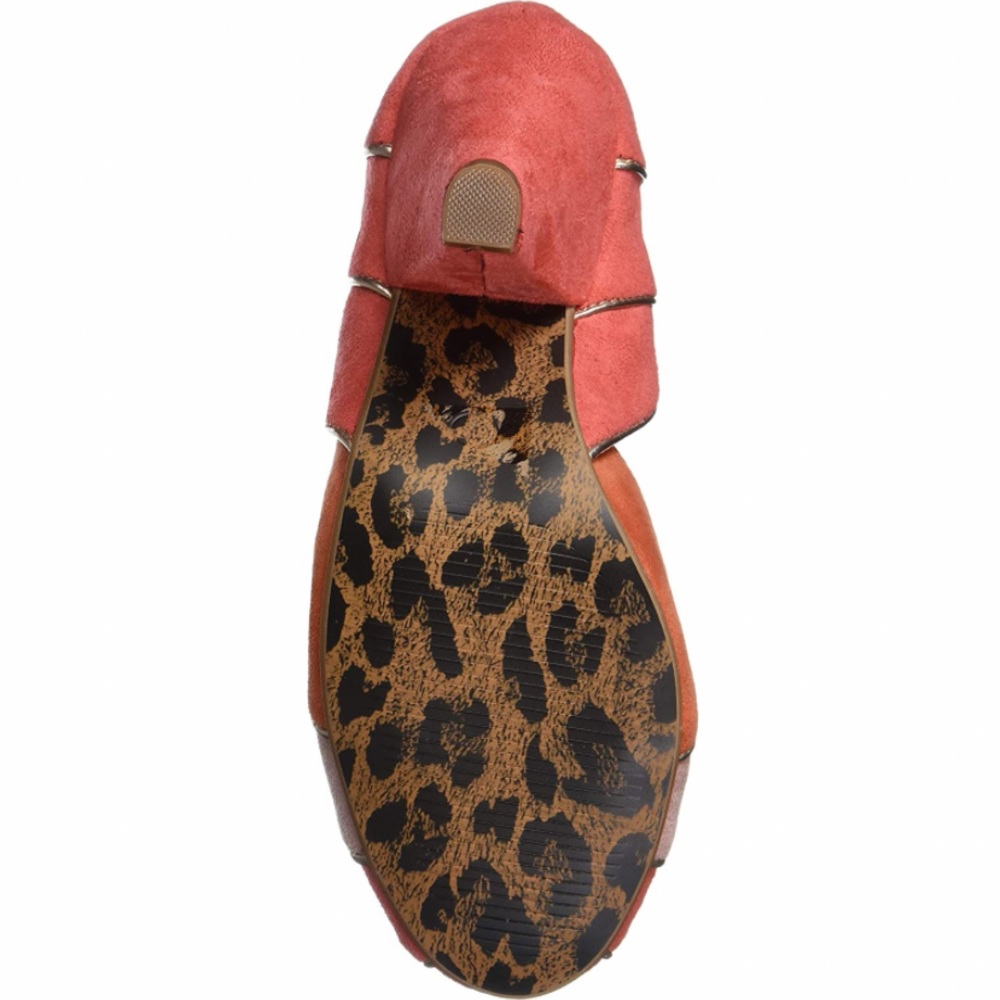 Bettie Page Peach Suede Kathryn Vintage Retro 60s Groovy Pinup Style Pum… - Picture 5 of 7